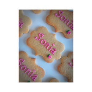 Galleta Placa con Nombre y Número